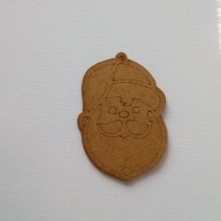 МДФ коледна фигурка ДЯДО КОЛЕДА 10/7см