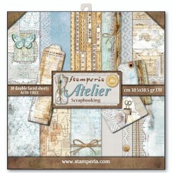 Дизайнерски блок STAMPERIA ATELIER PAD 10бр двустранни 12"x12"