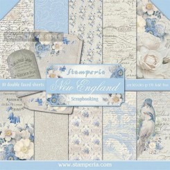 Дизайнерски блок STAMPERIA NEW ENGLAND PAD 10бр двустранни 12"x12