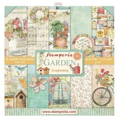 Дизайнерски блок STAMPERIA GARDEN PAD 10бр двустранни 12"x12"