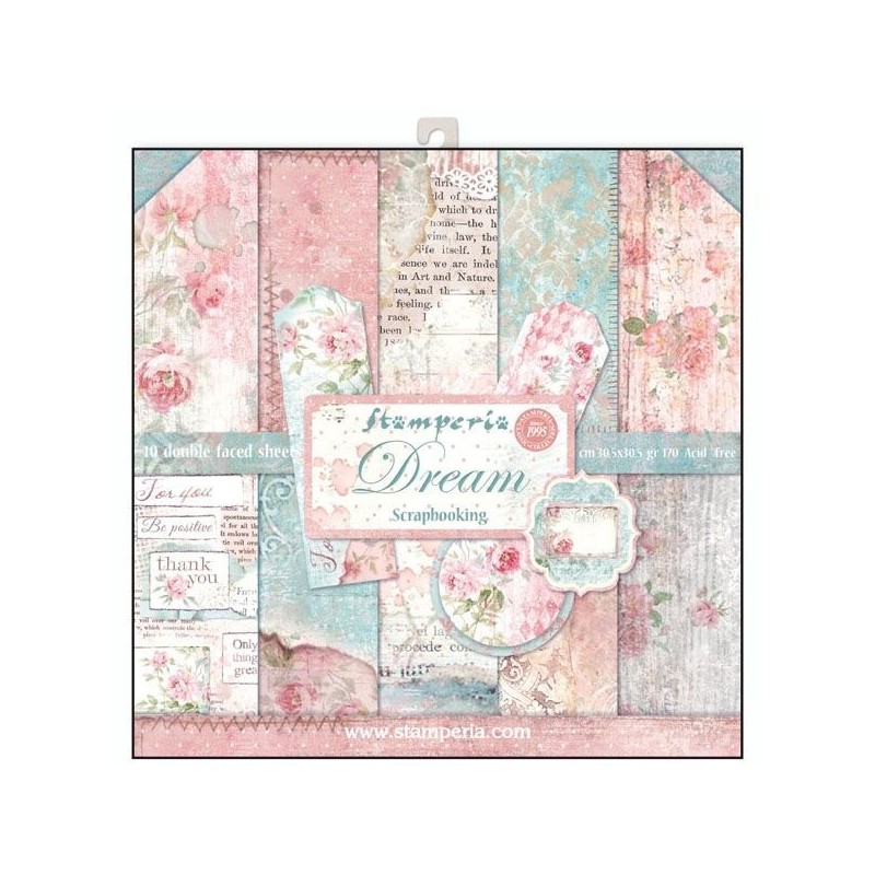 Дизайнерски блок STAMPERIA DREAM PAD 10бр+2бр free  двустранни 12"x12"