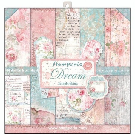 Дизайнерски блок STAMPERIA DREAM PAD 10бр+2бр free  двустранни 12"x12"