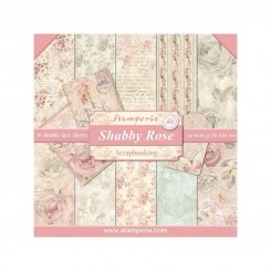 Дизайнерски, блок, STAMPERIA,SHABBY ROSE 10sh. 12"x12"