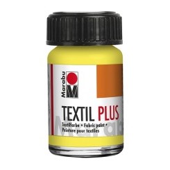 Жълта Боя за Рисуване върху Тъмен Текстил Marabu Textil Plus - Лимон 