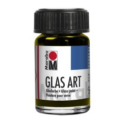 Жълта Прозрачна Боя за Рисуване върху Стъкло Marabu GlasArt - Лимон