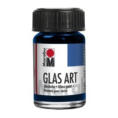 Тъмно Синя Прозрачна Боя за Рисуване върху Стъкло Marabu GlasArt