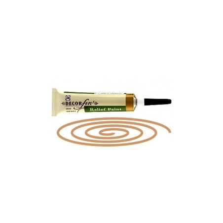 DECORFIN RELIEF, Talens 20ml - Контур за стъкло и др. повърхности - Бронз