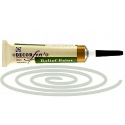 DECORFIN RELIEF, Talens 20ml - Контур за стъкло и др. повърхности - Сребро