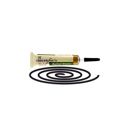 DECORFIN RELIEF, Talens 20ml -Черно- Контур за стъкло и др. повърхности