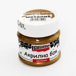 PENTART Акрилна боя металик 50мл - антично злато P2216