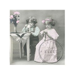 САЛФЕТКИ Sagen Vintage  33/33 cm, 20 бр, SVD017 МОМЧЕ/МОМИЧЕ